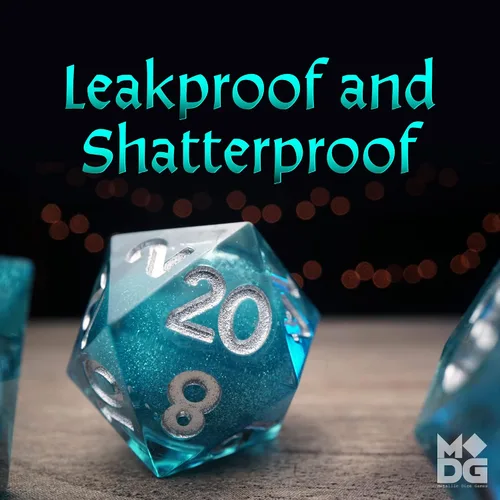 Miniatura 3 de FanRoll by Metallic Dice Games - Juego de dados DND de extracto de maná y elixir de núcleo líquido, dados para juegos de rol para Calabozos