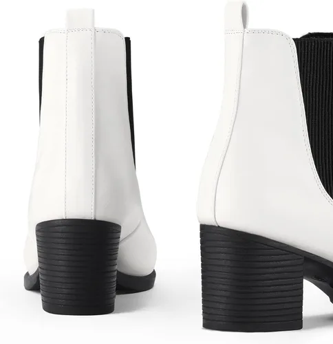 Miniatura 4 de COASIS Botas Chelsea de tacón grueso para mujer botines de tobillo con laterales elásticos
