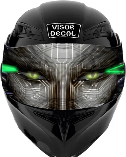 Miniatura 4 de GRAPHIX EXPRESS Calcomanía gráfica para visera de robot, casco compatible con: Icon Shoei Bell HJC Scorpion AGV V2 (robot V07)