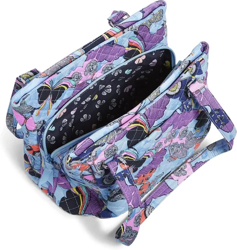 Miniatura 4 de Vera Bradley Bolso bandolera de algodón con múltiples compartimentos para mujer