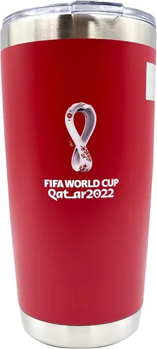 NORDAY | Stainless Steel Tumblers - Thermos Tumbler World Cup Edition - Fifa 22 | Red Engraved Thermal Tumbler Infinite Model | 20oz - 600ml |