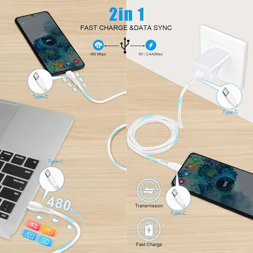 Miniatura 6 de Cargador rápido tipo C de 25 W para Samsung Galaxy A16 5G A15 5G A14 5G A35 A54 A25 A56 A36 A26 A55 A03s S25 Ultra S24 FE S23 S22 S21 Z Fold 6 Flip