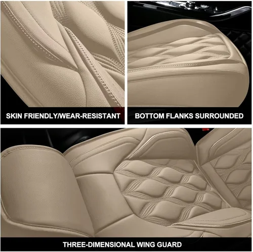 Miniatura 5 de AOMSAZTO Funda de Asiento de Coche 2 Asientos Delanteros Compatible con Subaru Forester 1998-2025 2026, Protector de Asiento de Coche de Cuero