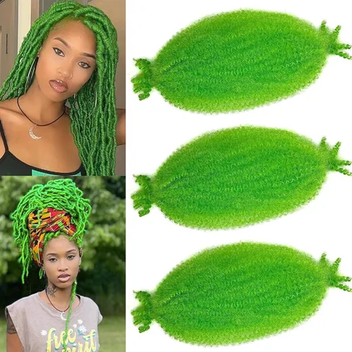 Miniatura 17 de Trenzas de pelo rizado anudadas a crochet estilo afro Marley, 12 pulgadas, pelo pre-separado y trenzado en resorte, trenzas de pelo afro rizado y 4#