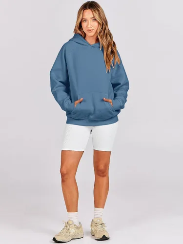 Miniatura 8 de ANRABESS - Sudaderas con capucha para mujer, sobre talla, de vellón de manga larga, modelo de 2024, para otoño