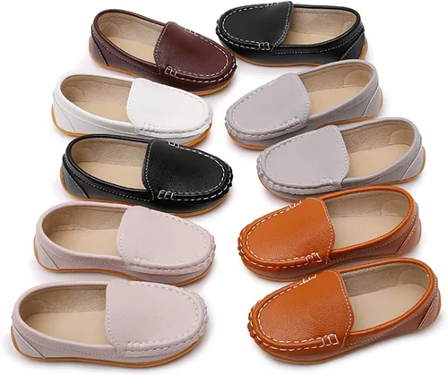 Miniatura 4 de RVROVIC Mocasines planos Oxford de piel sintética para niños y niñas (niño pequeñoniño pequeño)