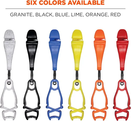 Miniatura 7 de Ergodyne Squids 3420 Swiveling Glove Clip Holder with Dual Clips Azul - Paquete de 6