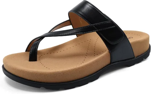 Sandalias planas ortopédicas para mujer con cómodo soporte de arco para uso casual y diario