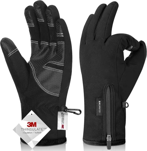 Balhvit -10℉ Waterproof Winter Gloves for Men & Women, 5-Layer Ski & Snow Gloves for Cold Weather, Breathable Warm Gloves with Touch Screen Fingers