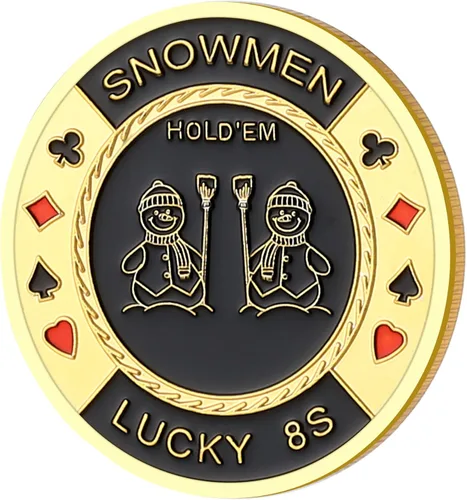 Guardacartas de póker LuluCircle, Pesos para póker, Regalos de póker para hombre, Protector de cartas de póker, Accesorios de póker, Monedas Eights