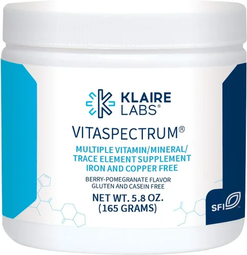 Miniatura 10 de Klaire Labs SFI Health VitaSpectrum - Polvo multivitamínico/mineral para niños con 23 nutrientes esenciales, sabor tropical para niños, sin cobre