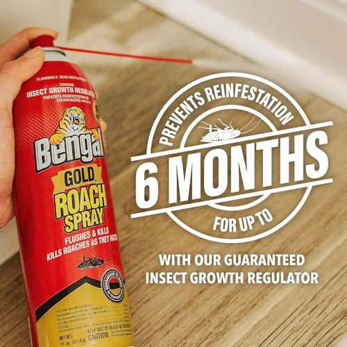 Miniatura 3 de Bengal Gold Spray para Cucarachas - Spray para Insectos Inodoro y sin Manchas para el Hogar - Previene la Reinfestación hasta por 6 Meses - 325 ml