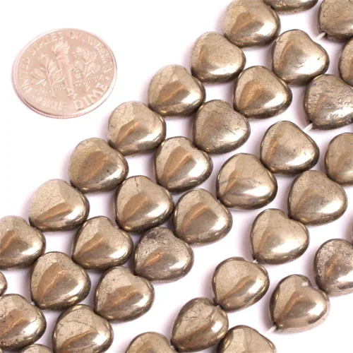 Miniatura 21 de Cuentas de pirita para hacer joyas, piedras preciosas naturales semipreciosas de 0.394 x 0.551 in, 30 unidades con forma de Dianmond facetada de 15