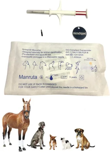 Miniatura 4 de Microchips de identificación para mascotas, perros, gatos, 0.083 x 0.472 in, tamaño universal estándar