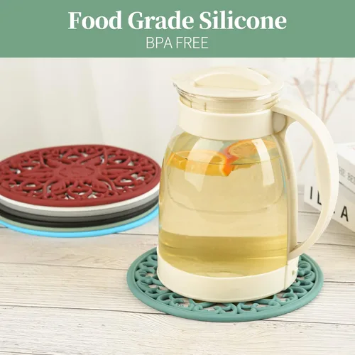 Miniatura 6 de Salvamanteles para platos calientes, salvamanteles de silicona para cocina, salvamanteles de silicona para ollas y sartenes calientes, soporte