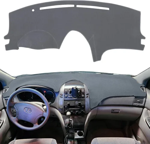 Miniatura 10 de Protector para tablero de automóvil Compatible con Toyota Sienna 2004 2005 2006 2007 2008 2009 2010 (Beige)