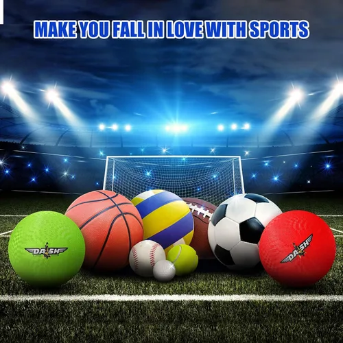 Miniatura 4 de Jerify 12 bolas de 8.5 pulgadas para patio de recreo a granel, coloridas pelotas inflables deportivas, dodgeball, kickball para juego