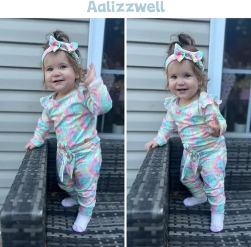 Miniatura 152 de Aalizzwell Conjunto de mameluco acanalado para bebé recién nacido prematuro para otoño e invierno