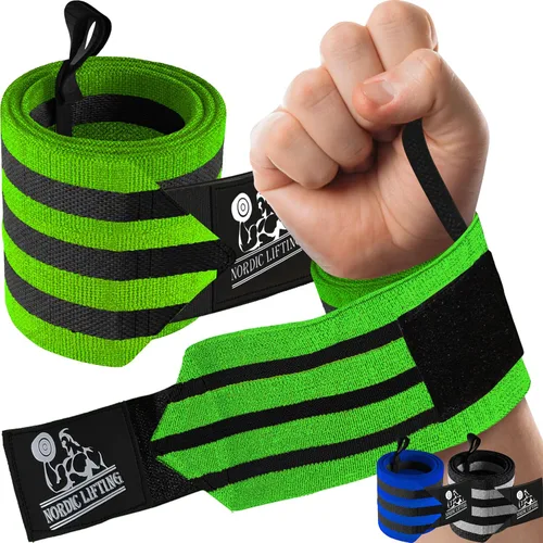 Miniatura 11 de Nordic Lifting Wrist Wraps Super Heavy Duty (1 Pair/2 Wraps) 24" Support for Weight Lifting Powerlifting Gym Cross Training- Weightlifting