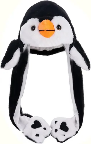 Miniatura 7 de Arcimatto Sombrero de animal para disfrazarse, fiesta de cosplay, Navidad, vacaciones, lindo gorro con solapa para niños y adultos
