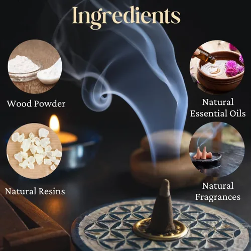 Miniatura 5 de Bless International Conos de incienso 100% naturales de lavanda hechos a mano, sumergidos a mano, libres de químicos orgánicos para purificación