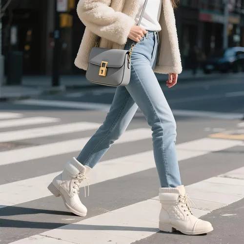 Miniatura 40 de STQ Botas de combate con cordones para mujer