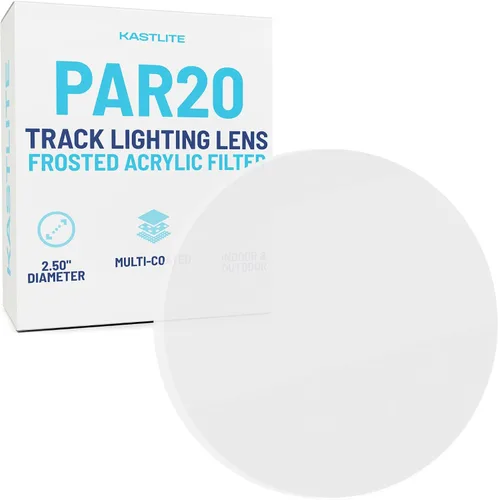 Miniatura 3 de KastLite Filtro de Cabeza de Luz de Riel de Halo Ámbar – Lente de Bombilla Acrílica MR11 WAC – Cubierta de Repuesto para Accesorios de Techo, Focos