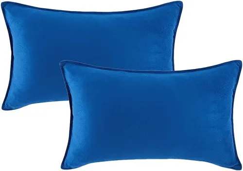 Miniatura 12 de Fancy Homi - Paquete de 2 fundas de almohada decorativas azul real de 14x14 pulgadas para sala de estar, sofá cama, sofá, decoración moderna bohemia