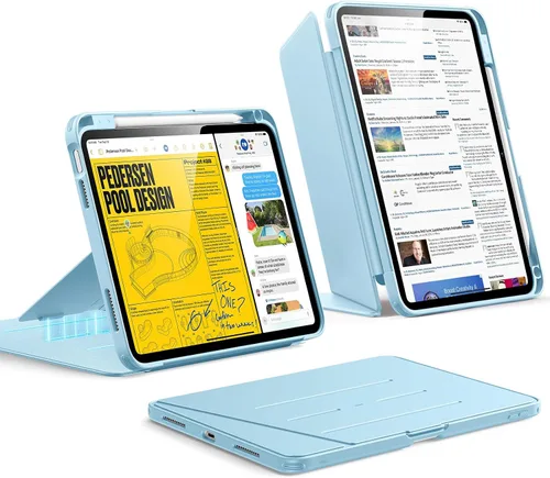Miniatura 13 de ESR - Funda para iPad Air de 11 pulgadas M3/M2 (2025/2024), iPad Air de 5ª/4ª generación (2022/2020), funda con soporte vertical, múltiples ángulos