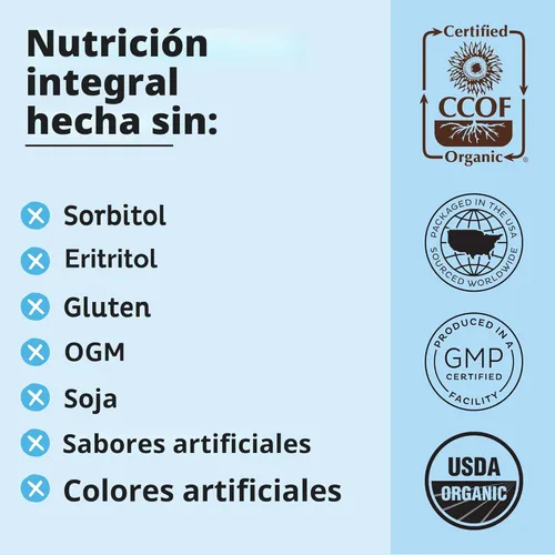Miniatura 7 de KOS Proteína en polvo a base de plantas, muffin de arándano - Superalimento de proteína de guisantes orgánico con mezcla de espirulina y apoyo