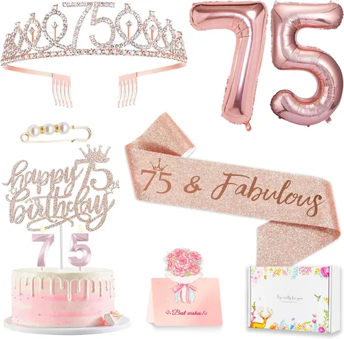 Miniatura 16 de Decoraciones de cumpleaños número 20 para mujer, banda y corona de cumpleaños, decoración de pastel y velas, globos de números, regalos de 20