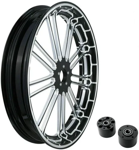 Miniatura 2 de Llanta delantera de aluminio de 21 pulgadas, doble disco con cubo para Harley Touring Road Glide Street Glide Bicicletas personalizadas Baggers King