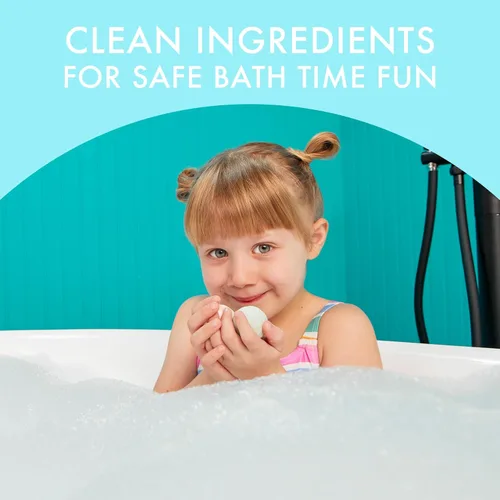 Miniatura 2 de Dabble & Dollop Mini bombas de baño, gotitas 100% naturales para niños, aromas de fruta fresca, bolsas resellables, gaseosas, hidratantes