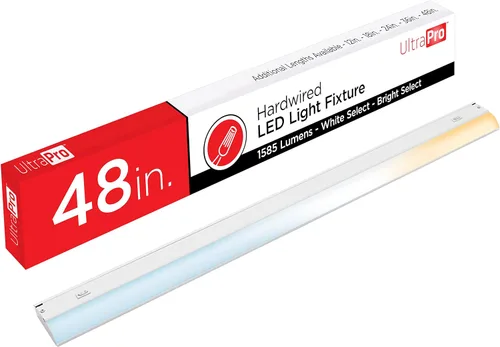 UltraPro 45370 - Luces cableadas para debajo del gabinete de 48 pulgadas, 3 ajustes de color, 2700 K/4000 K/5000 K, blanco cálido, blanco frío y luz