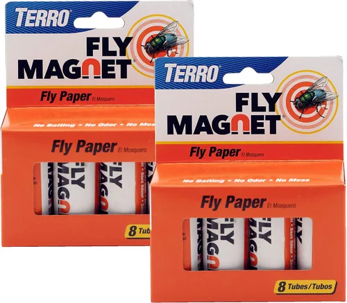 Miniatura 10 de TERRO Imán para moscas T518 para interiores, paquete de 8 unidades, trampa adhesiva para moscas para colgar en interiores