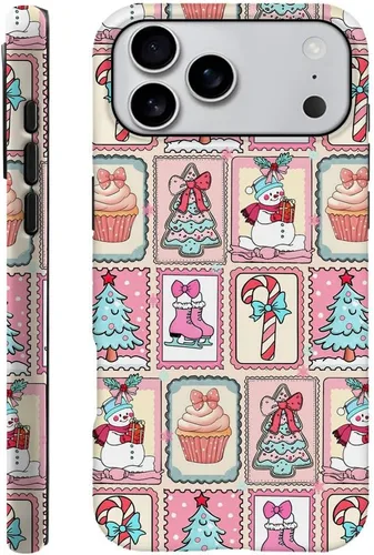 Miniatura 66 de DAIZAG Funda compatible con iPhone 13, funda duradera de protección contra golpes para niñas y mujeres, tema de retazos azul océano Tema