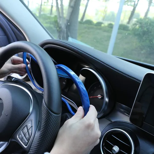 Miniatura 3 de YIWANG ABS plástico tablero monitor borde marco ajuste 1 unid para Mercedes Benz GLC X253 C Clase W205 2015-2019 Auto Accesorios (azul)