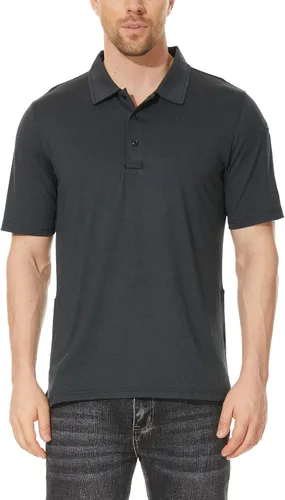 Miniatura 3 de TACVASEN Mens Golf Polo Shirts Short Sleeve Quick Dry Collared Casual Shirt with Buttons PerformanceT-Shirt