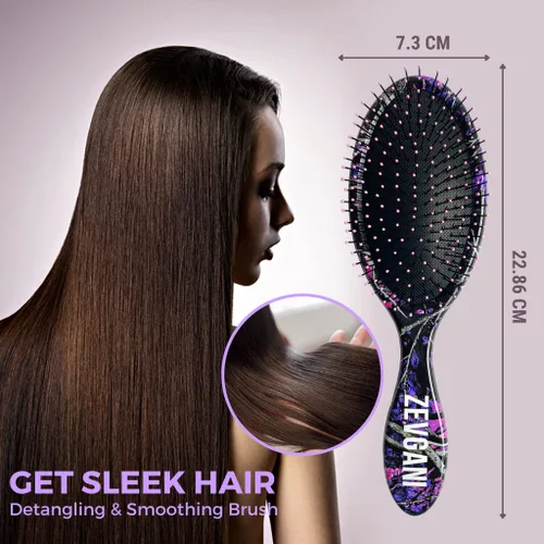 Miniatura 2 de ZEVGANI MuddyGirl - Cepillo desenredante de cerdas ultrasuaves para mujeres y niños, cepillo desenredante para cabello grueso, rizado, fino, largo