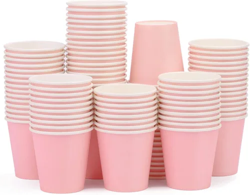 Miniatura 25 de Paquete de 50 vasos de papel blancos de 3 onzas, vasos desechables para el baño, vaso pequeño para enjuague bucal, vaso para aperitivos para agua