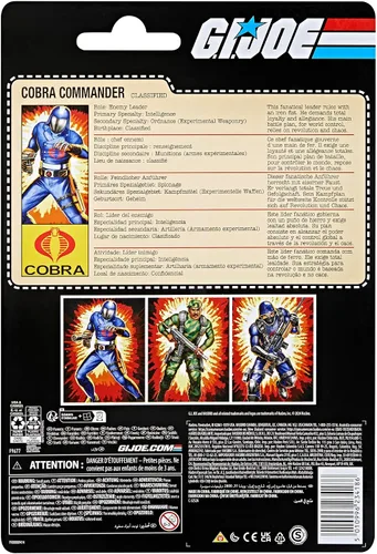 Miniatura 12 de G.I. Joe Classified Series Retro Cardback Cobra Commander, figura de acción coleccionable de 6 pulgadas con 8 accesorios