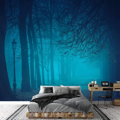 Miniatura 8 de SIGNFORD Adhesivo mural removible para pared, mármol de granito, ondas doradas, cordillera, sol, naturaleza, desierto, ilustraciones, arte rústico