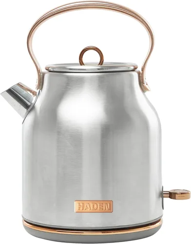 Miniatura 13 de Haden Heritage 1.7 litros Hervidor Eléctrico de Acero Inoxidable, Hervidor de Agua Caliente para Té con Base de 360 Grados y Apagado Automático