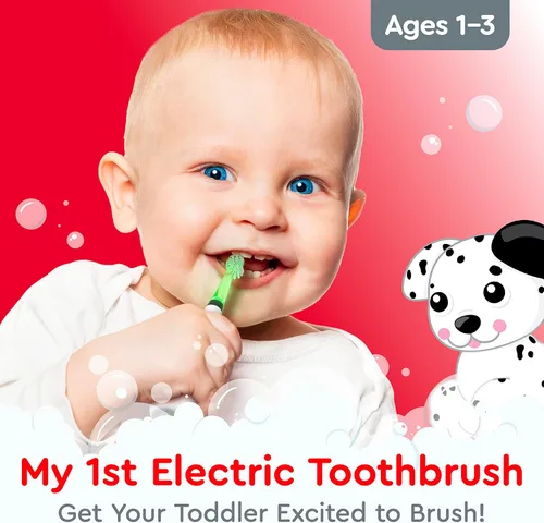 Miniatura 2 de Brusheez Cepillo de dientes sónico para niños pequeños - Cepillo de dientes seguro y suave para edades 1-3 con temporizador de 2 minutos Spotty