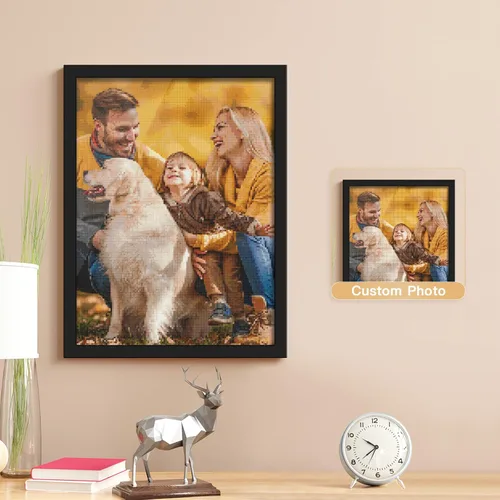 Miniatura 2 de Kits de pintura de diamantes personalizados para adultos, arte de diamantes con foto personalizada, imagen privada personalizada, decoración de A