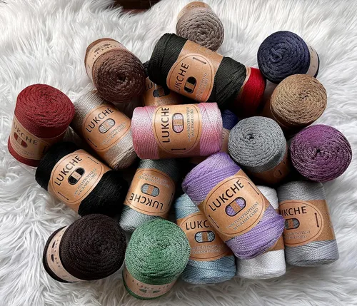 Miniatura 5 de Cordón de macramé de poliéster premium de 3 mm (134.72 metros), (250 g) 100% cuerda de macramé de polipropileno, hilo de crochet de macramé colorido