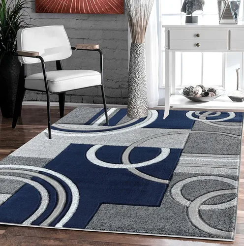 GLORY RUGS Alfombra de Área Moderna Suave Tallada a Mano Alfombra de Piso Contemporánea con Textura Esponjosa Premium para Interiores Sala de Estar