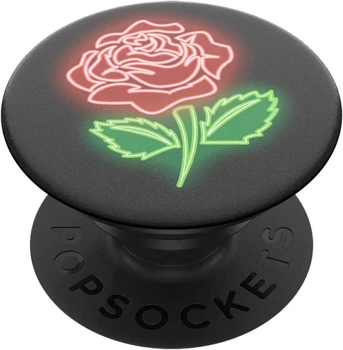 PopSockets - Agarre para teléfono con soporte expandible, agarre adhesivo, rosa neón Rosado neón