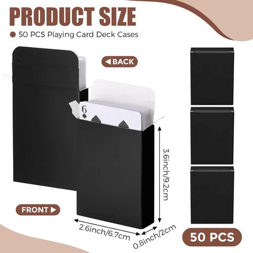 Miniatura 2 de Jexine Caja de cartas de 50 piezas, cajas de baraja vacías para jugar, tarjetero para organizar a granel, caja de juego de mesa de almacenamiento