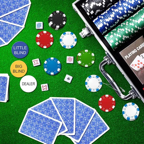 Miniatura 5 de 200291/DOM Texas Hold em Poker Case y 300 Chip Pro Champ Set, estándar, múltiple